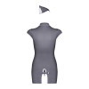Stewardess Costume 3 pcs - Gris