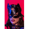 Masque félin faux cuir noir audacieux Mapalé