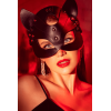 Masque félin faux cuir noir audacieux Mapalé