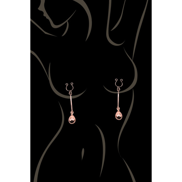 Bijou Pince Téton Perle Dorée Rosée – Élégance et Charme