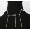 Bijou Tour de Cou avec Chaînes de Corps Argentées et Anneaux Dorés