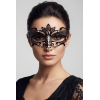 Masque vénitien Asia rigide noir avec strass