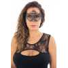 Masque vénitien Ornella rigide noir avec strass