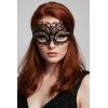 Masque vénitien Giulia rigide noir avec strass