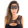Masque vénitien Giulia rigide noir avec strass