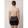 Jupe courte noire Elena fendue avec chaînettes – Collection Be Lily