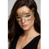 Masque vénitien Alba rigide doré avec strass
