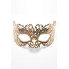 Masque vénitien Alba rigide doré avec strass