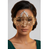 Masque Vénitien Gemma Rigide Doré avec Strass par Be lily