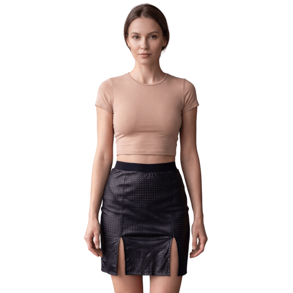 Jupe longue noire simili cuir Omella – Be Lily