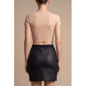 Jupe longue noire simili cuir Omella – Be Lily