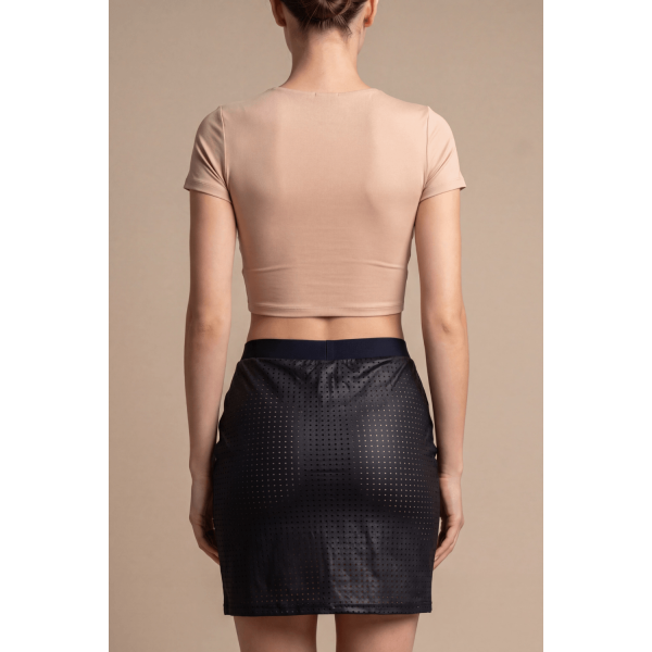 Jupe longue noire simili cuir Omella – Be Lily