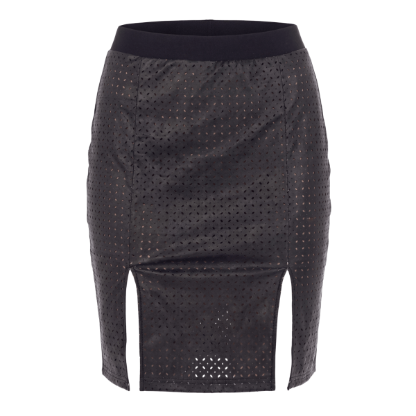 Jupe longue noire simili cuir Omella – Be Lily