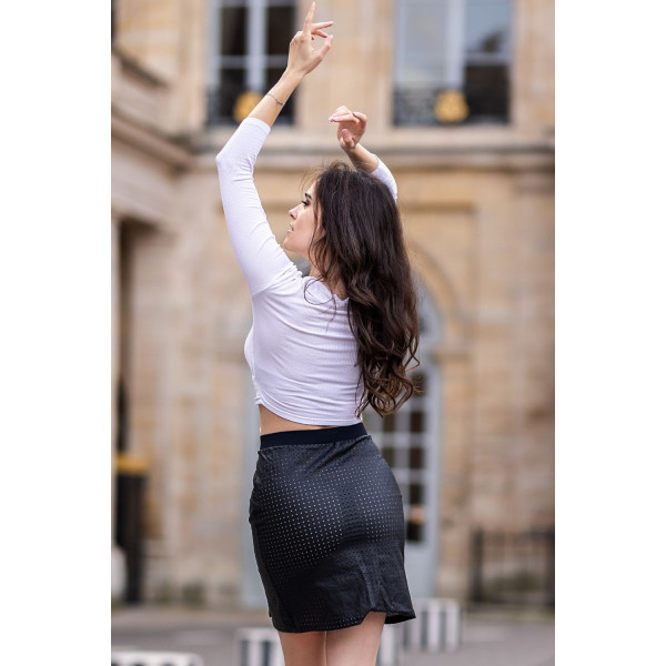 Jupe longue noire simili cuir Omella – Be Lily