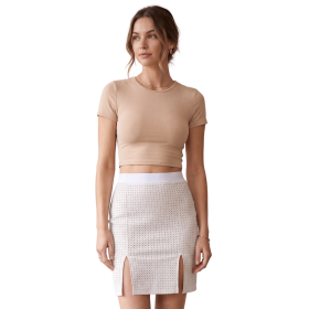 Jupe Longue Blanche Natacha – Simili Cuir Sensuel Be Lily