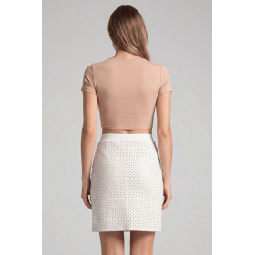 Jupe Longue Blanche Natacha – Simili Cuir Sensuel Be Lily
