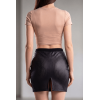 Jupe Courte Noire Stella en Simili Cuir – Collection Be Lily