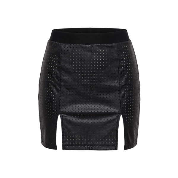 Jupe Courte Noire Stella en Simili Cuir – Collection Be Lily