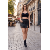 Jupe Courte Noire Stella en Simili Cuir – Collection Be Lily