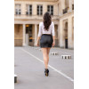 Jupe Courte Noire Stella en Simili Cuir – Collection Be Lily
