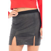 Jupe Courte Noire Stella en Simili Cuir – Collection Be Lily