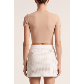 Jupe Courte Blanche Cassandra – Simili Cuir Sensuel Be Lily