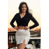 Jupe Courte Blanche Cassandra – Simili Cuir Sensuel Be Lily