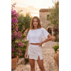 Jupe Courte Blanche Cassandra – Simili Cuir Sensuel Be Lily