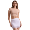 Jupe courte blanche avec jupon en dentelle florale - Camélia