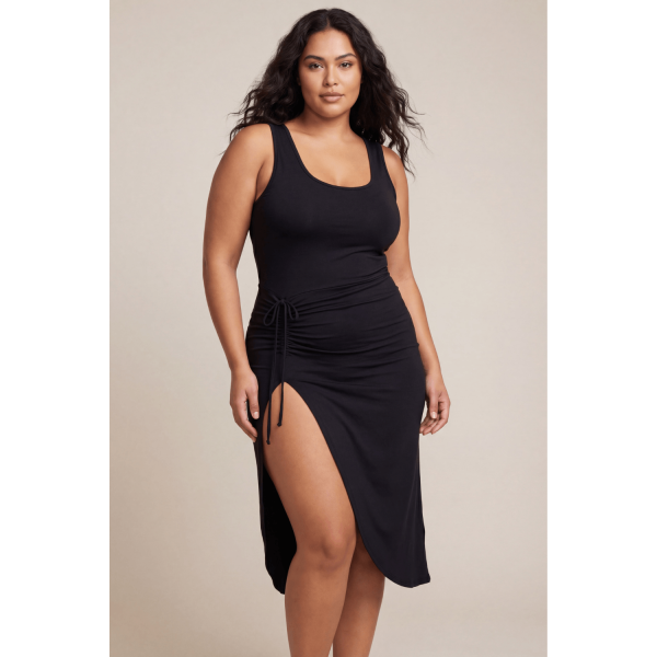 Robe Noire Anastasia à Dos Nu par Be Liliy