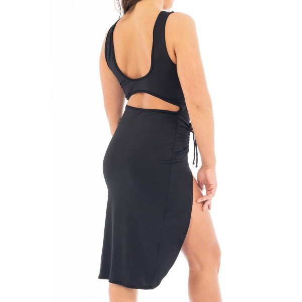 Robe Noire Anastasia à Dos Nu par Be Liliy