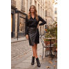 Jupe longue simili cuir noire Frida – Be Lily