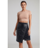 Jupe longue simili cuir noire Frida – Be Lily