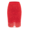 Jupe Longue Rouge Catalina en Dentelle Florale par Be Lily