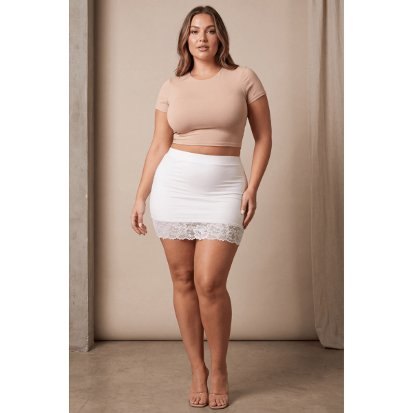 Jupe Courte Blanche Marina – Sexy et Moulante, Collection Be Lily