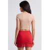 Jupe courte rouge Marina – Be Lily