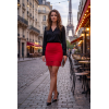 Jupe courte rouge Marina – Be Lily