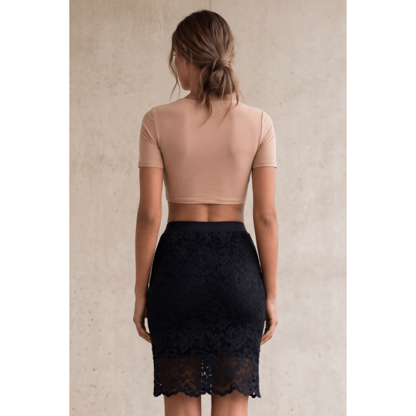 Jupe longue noire Catalina – Élégance & dentelle sexy