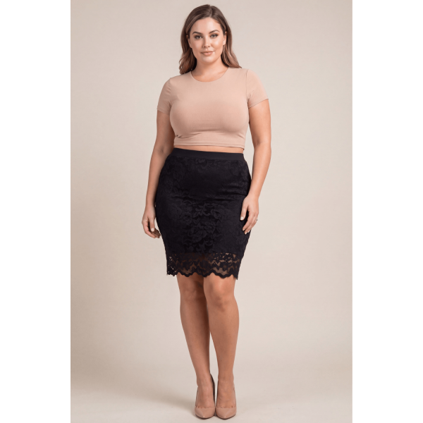 Jupe longue noire Catalina – Élégance & dentelle sexy