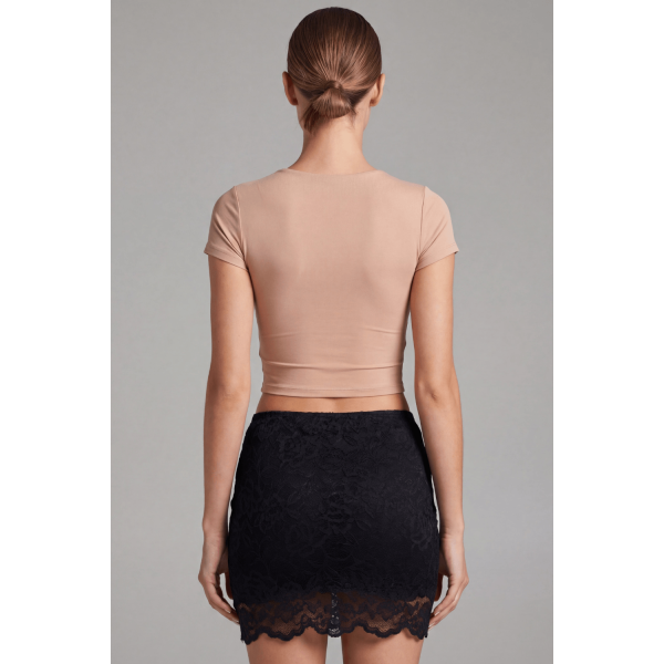 Jupe Sexy Noire Camélia – Dentelle Élégante Be Lily