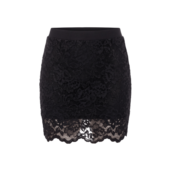 Jupe Sexy Noire Camélia – Dentelle Élégante Be Lily