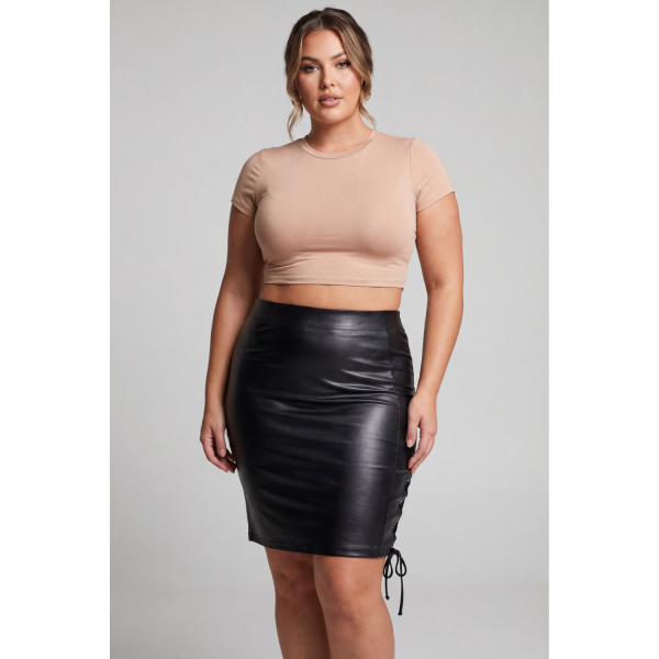 Jupe Longue Simili Cuir Noir Paloma – Be Lily by Lookme