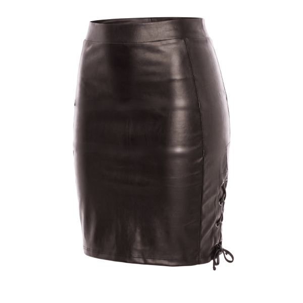 Jupe Longue Simili Cuir Noir Paloma – Be Lily by Lookme