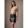 Jupe Longue Simili Cuir Noir Paloma – Be Lily by Lookme