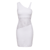 Robe Blanche Col Asymétrique « Paola » – Élégance Sensuelle