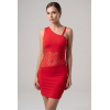 Robe Rouge Col Asymétrique « Paola » – Glamour Passionnel