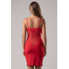 Robe Rouge Emilia Décolleté Dentelle – Be Lily