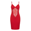 Robe Rouge Emilia Décolleté Dentelle – Be Lily