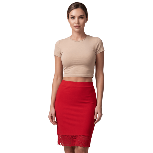 Jupe longue rouge moulante Maria – Be Lily