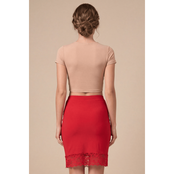 Jupe longue rouge moulante Maria – Be Lily